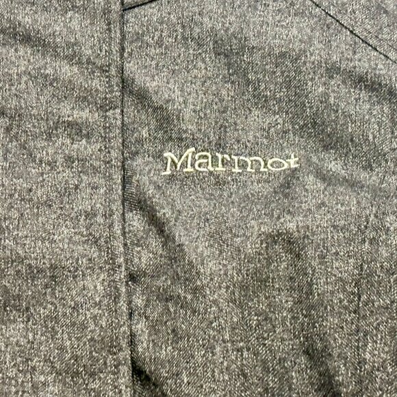 ~~Marmot Women's Chelsea XL Coat GRAY FABRIC Hooded Quilted Interior...some mino - Picture 4 of 8